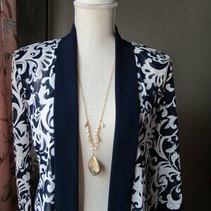 Bancroft Leaf & pearl Long Necklace